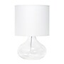 Creekwood Home Modern Glass 13.75" LED Table Lamp, Clear/White (CWT-1014-CW)~#|#~D13D9F35-74E9-432D-9007523643F76158_sc7