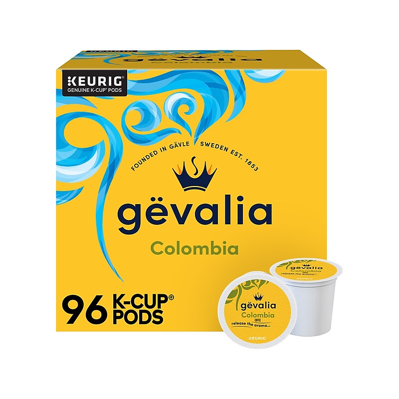 Gevalia Colombia Coffee Keurig K-Cup Pods, Medium Roast, 96/Box (5304CT) image 1