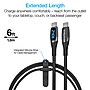 Naztech DigiWATT USB-C to USB-C Digital LED Cable, 6 ft., Black (16104)~#|#~D140B83D-E0EB-454D-8D03293119C4FBC4_sc7