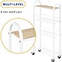 Whitmor 4-Shelf Metal Mobile Kitchen Cart with Lockable Wheels, White (6766-16327)~#|#~D1413A1C-F265-4E83-8A652FA538DF9BD9_sc7