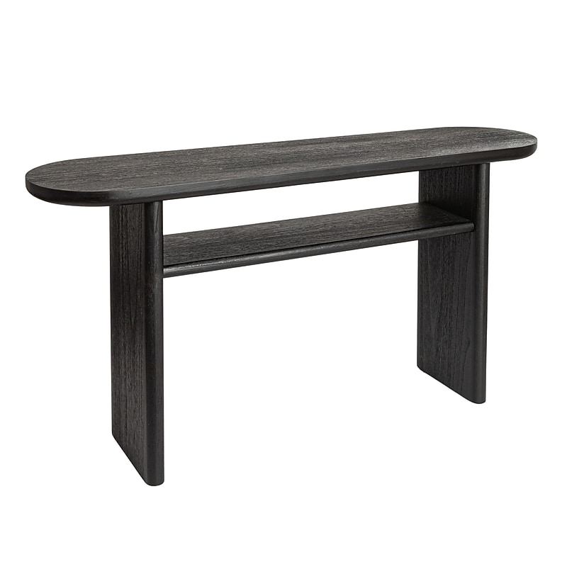 Storied Home Sturdy Firwood Console Table, Black (EC1756) image 1