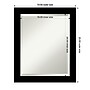 Amanti Art Brushed Black Beveled Bathroom Wall Mirror, 23.5" x 19.5", Black (A42678100279)~#|#~D142C268-3572-4B87-A2AA7C61EFB1C38B_sc7