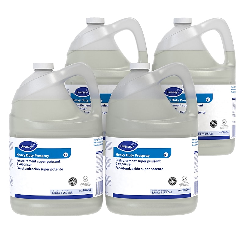 Diversey Heavy Duty Prespray Carpet Cleaner Liquid, Fresh Fruity, 128 fl. oz., 4/Carton (904266) image 1