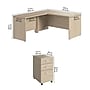 Bush Business Furniture Studio C 60"W L Shaped Desk with Drawers, Natural Elm (STC008NESU)~#|#~D14D68C7-08A4-48C5-86D68E05E1F4E71B_sc7