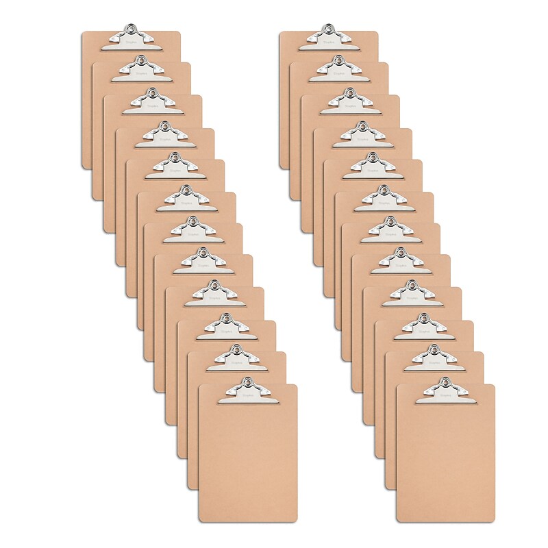 Staples Hardboard Clipboard Letter Size, 24/Pack (44290CT-CC) image 1