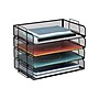 Mind Reader Metal Side Loading Stackable Letter Tray, Letter Size, Black (DSTACK4-BLK)~#|#~D150855F-87AF-4594-A9EFCEFF8969EEA0_sc7