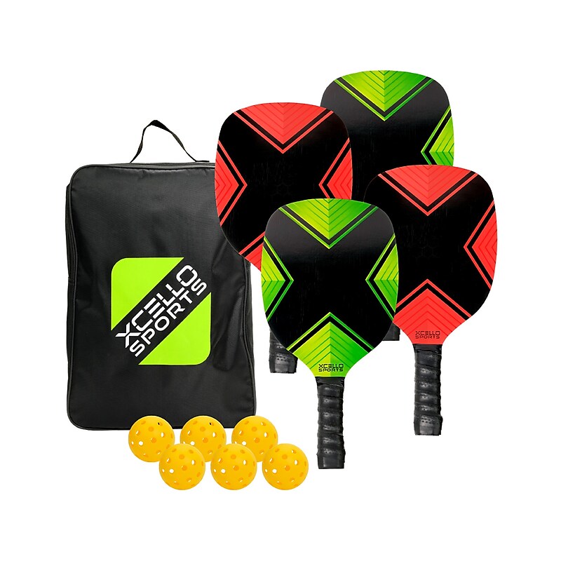 Xcello Sports Pickleball 4-Piece Racket Set, Multicolor (XS-PB-RS-1) image 1