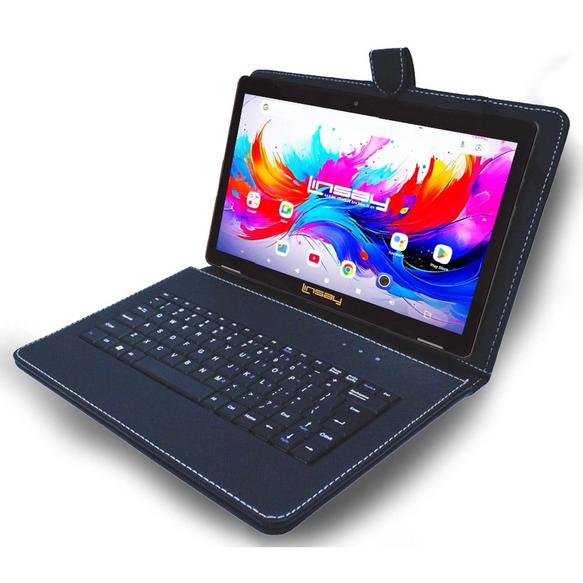 Linsay F10 Series 10.1″ Tablet, Wi-Fi, Octa Core, 256GB eMMC, Android 15, with Black Keyboard Case (F10XIPSBLACKSPLUS) Sansujyuku sansujyuku.com