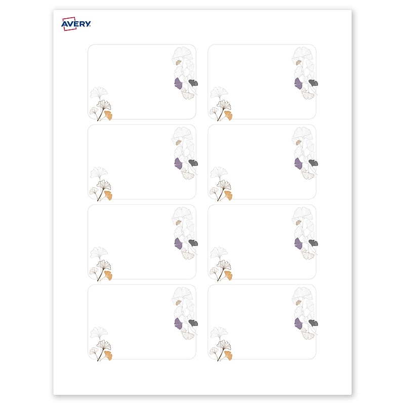 Avery Laser/Inkjet Rectangle Multipurpose Labels, 2-1/3" x 3-3/8", White, 80/Pack (S00-F4K) image 1