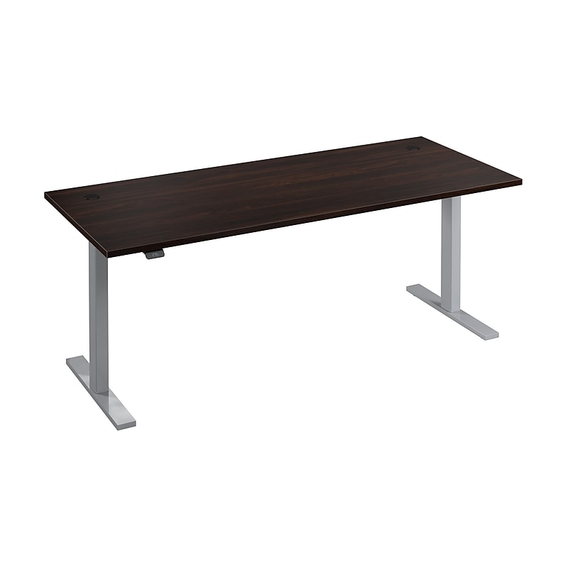 Bush Business Furniture Move 60 Series 72"W Electric Height Adjustable Standing Desk, Black Walnut/Cool Gray (M6S7230BWSK) image 1