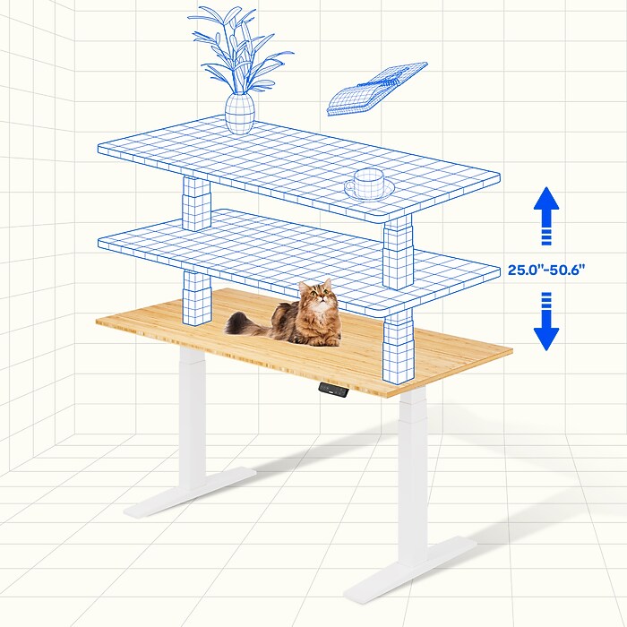 FlexiSpot E7 Commercial 72''W Electric Adjustable Standing Desk