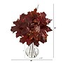 Nearly Natural 18" Autumn Maple Leaf Artificial Plant in Glass Planter (P1541-BG)~#|#~D15F084B-1535-4AB7-894B0873A3448FDC_sc7