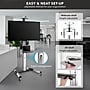 Mount-It! 2-Shelf Mobile Height Adjustable TV Cart for 32"-70" Displays, Gray (MI-875)~#|#~D15F1CC2-F35D-4633-B0D12B8B1D0AB227_sc7