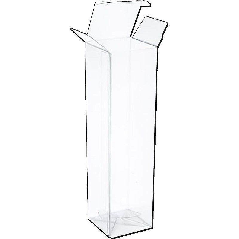 JAM Paper Pop & Lock Top Gift Boxes, Clear, 25/pack (CB-PLB144) image 1