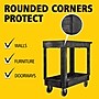 Rubbermaid 2-Shelf Plastic/Poly Mobile Utility Cart, Black (FG9T6600BLA)~#|#~D16445DA-161A-4DA2-A310F96937912996_sc7