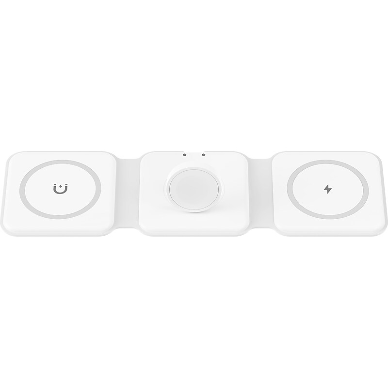Vivitar Magnetic 3-in-1 Wireless Charging Stand, USB-C, White (PWR5002-WHT-T35-12) image 1