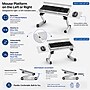 Uncaged Ergonomics WorkEZ Adjustable Keyboard and Mouse Tray, Silver (WEKTs)~#|#~D16BAD85-A704-419C-890955925627606E_sc7