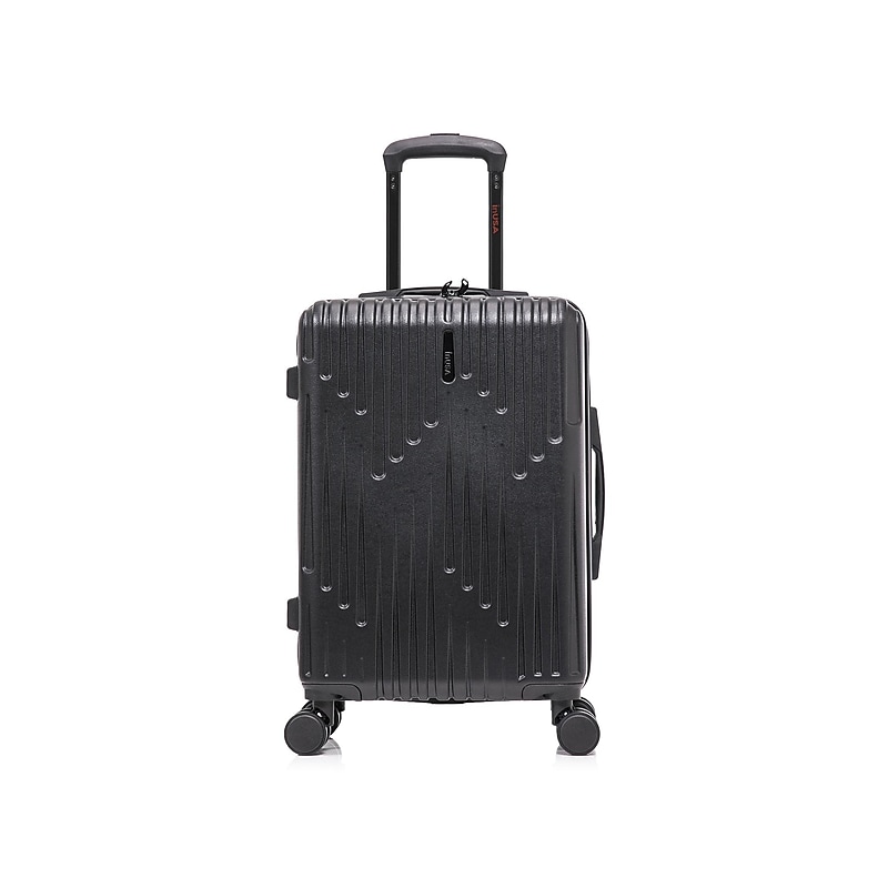 InUSA Drip 22.44" Hardside Carry-On Suitcase, 4-Wheeled Spinner, Black (IUDRI00S-BLK) image 1