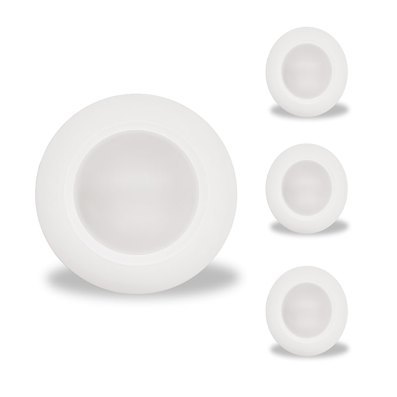 Bulbrite 14 Watt 7" LED Disc Light with Pigtail - 3000K Soft White Light, 1100 Lumens, White, 4/Pack (862897) image 1