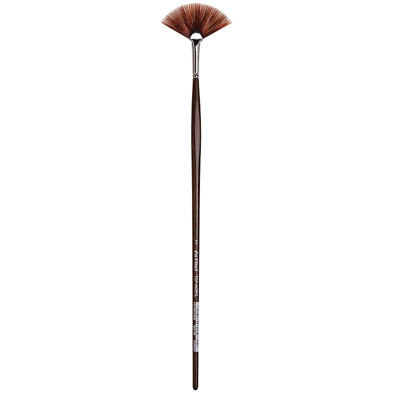 da Vinci TOP-ACRYL Oil and Acrylic Synthetic Bristle Red-Brown, Fan Brush (DVXVA4853) image 1