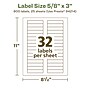 Avery EcoFriendly Laser/Inkjet Rectangle Multipurpose Labels, 5/8" x 3", White, 800/Pack (94214)~#|#~D187CE8B-4731-4B51-A79DAF28A3135A5B_sc7