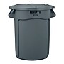 Rubbermaid BRUTE Hinged Lid, 32 Gallon, Round, Gray (FG263100GRAY)~#|#~D18A013A-E319-4C5E-8D8FAA9AE1E34295_sc7