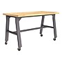 Learniture Ideate Series 72"W x 36"D Butcher Block Table, Beige/Graphite (LNT-NOR3006BB-GT-PK-SO)~#|#~D18AF2F8-26E9-4191-AD567557B607F5F7_sc7