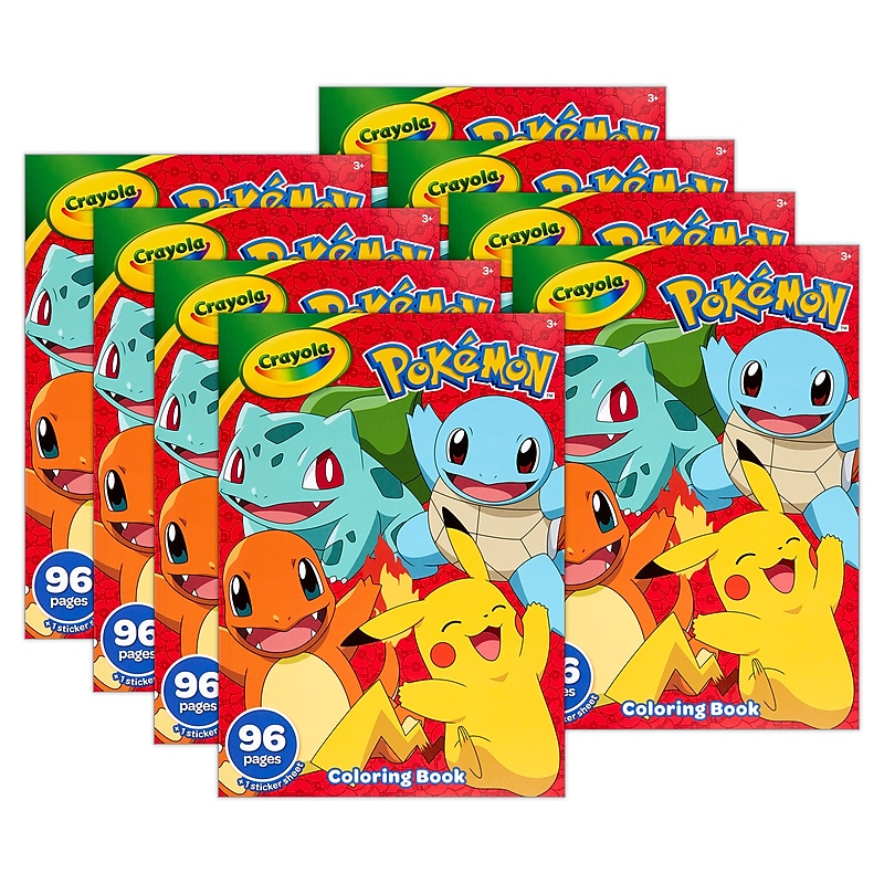 Crayola Pokemon Coloring Book, 96 Pages, 8/Bundle (BIN042732-8) image 1