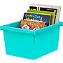 Storex Polypropylene/PP 4 Gallon Classroom Storage Bin, 7.9" x 11.3" x 13.6", Teal, 3/Bundle (STX61477U06C-3)~#|#~D18E7F90-4E3C-40C7-B1414C19579FDC03_sc7
