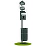 Furloo Steel Outdoor Pet Waste Station Kit with Foot Pedal & Header Bag Dispenser, 11.5 Gallon, Green (FLO11H-S-G)~#|#~D191845B-3D9D-43CD-962CDA3E8D674B2F_sc7