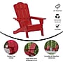 Flash Furniture Newport Adirondack Chair with Cup Holder, Red (LEHMP104410RD)~#|#~D1998AFF-592C-48E5-B34668479612E371_sc7