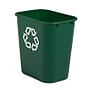 Rubbermaid Resin Indoor/Outdoor Recycling Bin, 7 Gallon, Green (FG295606GRN)~#|#~D19ACE78-7A8C-4E28-A331081687511FFD_sc7