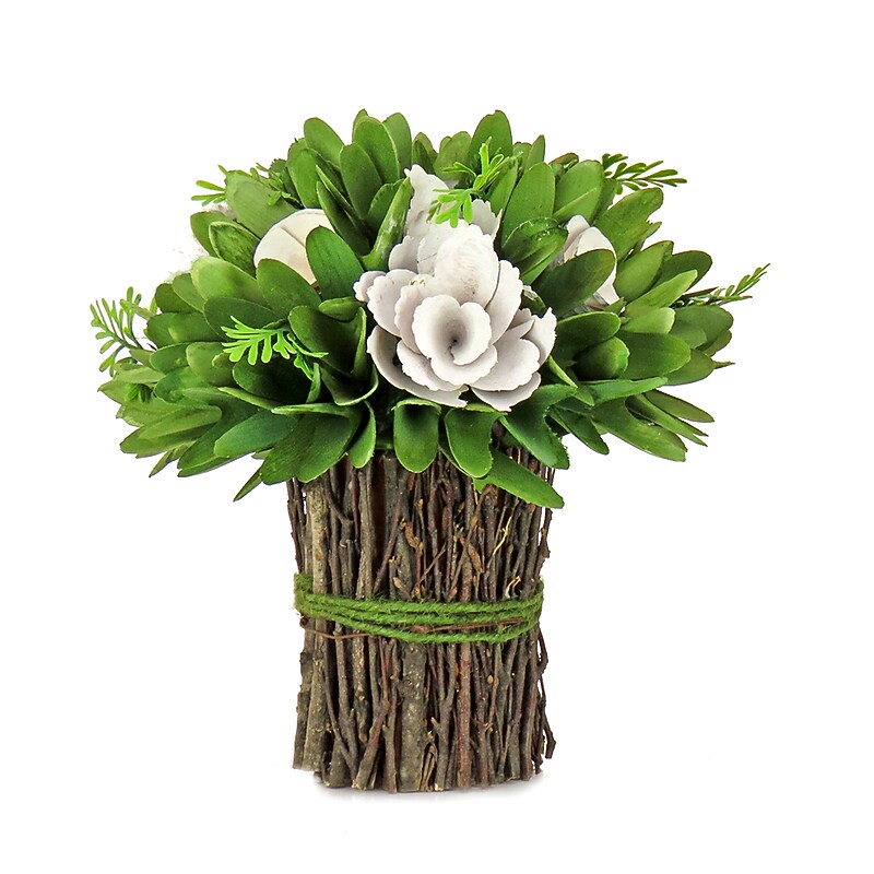 National Tree Company 9" Spring Cream Floral Bundle (EG79-18B0281-1) image 1