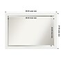 Amanti Art Vanity White Narrow Frame Wall Mirror, 27.5" x 39.5" (A42674593623)~#|#~D1A2CF45-C20E-41DE-90AF2D773384360B_sc7
