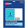 Avery Printable Rectangle Multipurpose Labels, 2.25" x 7.75", Bright Blue, 80/Pack (94244)~#|#~D1A8DC4F-8F97-4EA4-95AE8CA0CC17DC6F_sc7