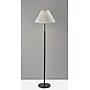 Simplee Adesso Jeremy 60.75"H Black Floor Lamp with White Pleated Fabric Shade (SL9500-01)~#|#~D1AE1778-C8B8-4377-82096D994437280B_sc7