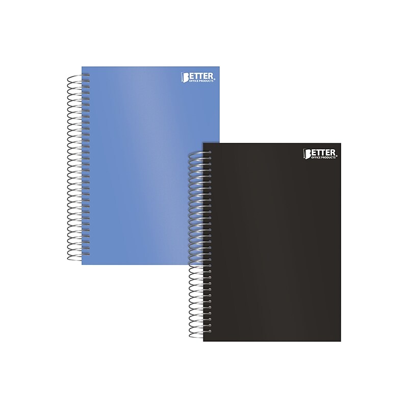 Better Office 1-Subject Notebooks, 4.38" x 7", College Ruled, 100 Sheets, 2/Pack (25792-2PK) image 1