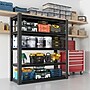 FlexiSpot 5-Shelf Metal Garage Storage Rack with Pegboard, 78" x 47.2" x 18", Black (CJ029-DJ)~#|#~D1B3D766-AA94-49F1-B2F679A47C202484_sc7