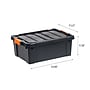 Iris 47 Quart Heavy Duty Store-It-All Plastic Latching Storage Tote, Black (500215)~#|#~D1B6708C-AEC0-43E3-8EB927279D2741EB_sc7