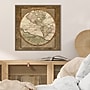 Amanti Art Damask World Map I by Elizabeth Medley Framed Canvas Wall Art Print, 22" x 22" (A42678299413)~#|#~D1B690D1-A5AE-43EB-A3A1CF13E401A4ED_sc7