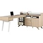 South Shore Helsy 78"W L-Shaped Computer Desk with Removable Hutch, Soft Elm/White (13298)~#|#~D1BA9B18-DCE0-414F-8406ABFECEC4F296_sc7