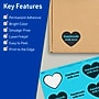 Avery Printable Heart Shaped Multipurpose Labels, 2-9/32" x 1-27/32", Bright Blue, 480/Pack (94603)~#|#~D1BE024A-A03E-46A7-8AADCF68A7F17A96_sc7