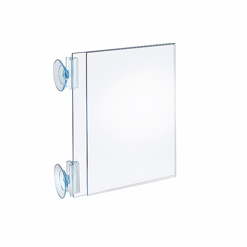 Azar Sign Holder, 5.5" x 8.5", Wall Mounted, Clear Acrylic, 10/Box (106684) image 1