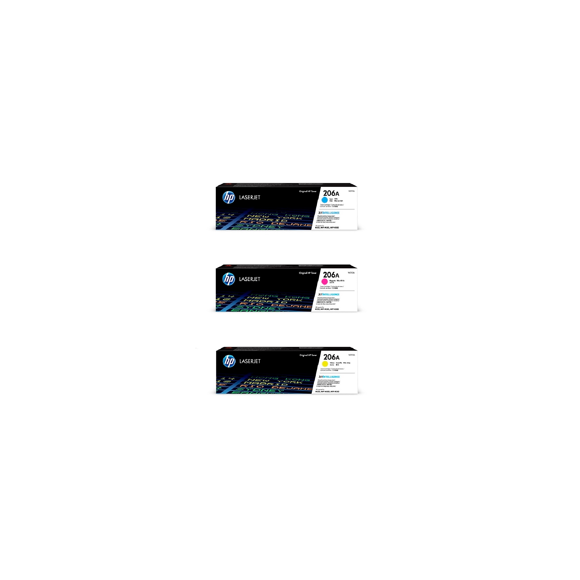 HP 206A Cyan/Magenta/Yellow Standard Yield Toner Cartridge, 3/Pack (W2111A-VB) Sansujyuku sansujyuku.com