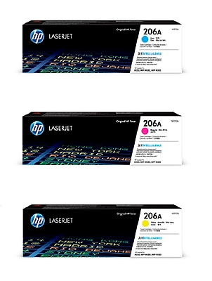 HP 206A Cyan/Magenta/Yellow Standard Yield Toner Cartridge, 3/Pack (W2111A-VB) Sansujyuku sansujyuku.com