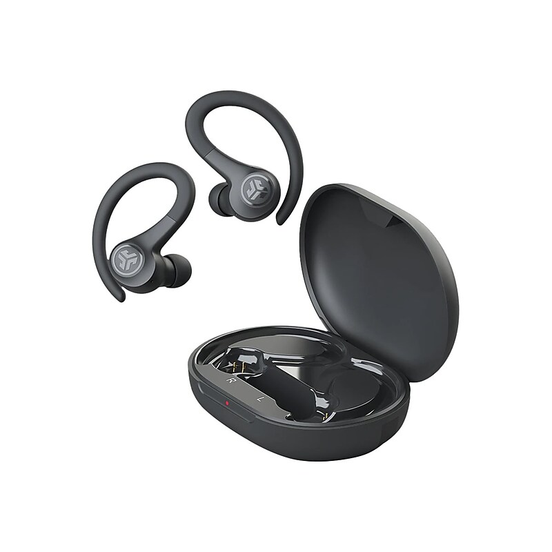 JLab GO Air Sport Wireless Earbuds, Bluetooth, Graphite (EBGAIRSPRTRBLK124) image 1