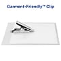 Avery Clip Style Laser/Inkjet Name Badge Kit, 2 1/4" x 3 1/2", Clear Holders with White Inserts, 100/Box (74461)~#|#~D1D7ECFD-9459-4A58-908168E84FB0290F_sc7