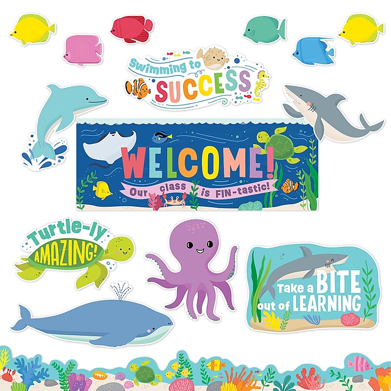 Creative Teaching Press Sea Friends Under the Sea Bulletin Board Set, 42/Set (CTP10991) image 1