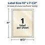 Avery Pearlized Ivory Rectangle Multipurpose Labels, 10" x 7.5", Ivory, 50/Box (94264)~#|#~D1D8B01F-1CB1-4163-9C21BF7E48AC0306_sc7