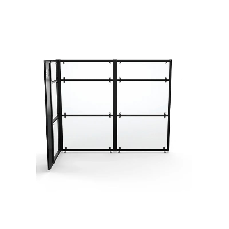 VersaDesk WorkNest 66"H x 79.5"W L-Shaped Cubicle Panel Workstation, Black (WNCL-7248-B) image 1